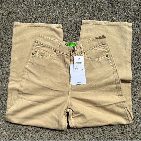 Free People X Sandrine Rose Wide-leg Denim Jeans In Sunflower Size 28 NWT - Picture 7 of 8